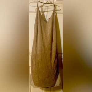 Brown suede looking dress